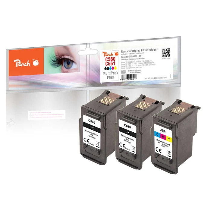 Μελάνι Συμβατό Peach Canon PG-560/ CL-561 MultiPackPlus remanufactured