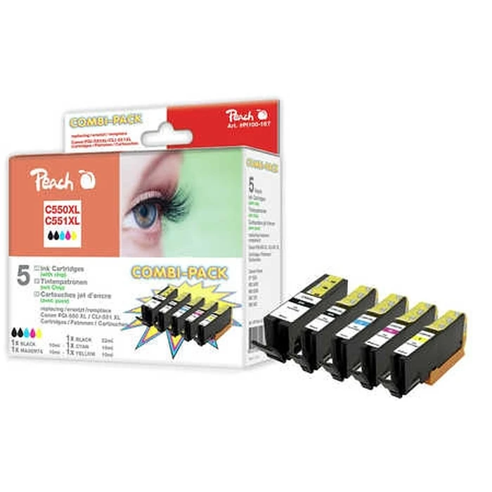 Μελάνι Συμβατό Peach Canon PGI-550XL CLI551XL MultiPackPlus komp