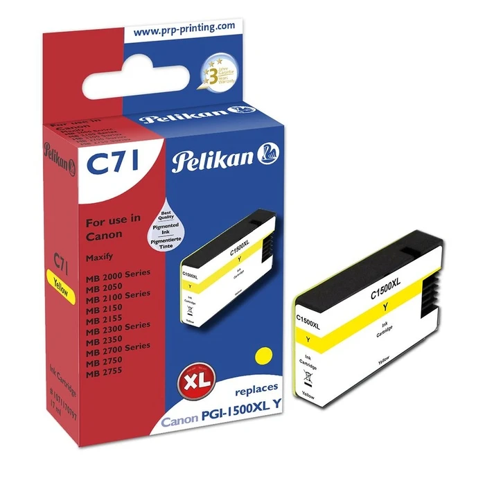 Μελάνι Συμβατό Pelikan Canon C71 PGI1500XL ye Yellow compatible