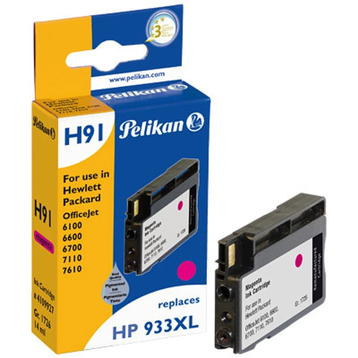 Μελάνι Συμβατό Pelikan HP H91 HP933XL HP933XL Magenta remanufactured