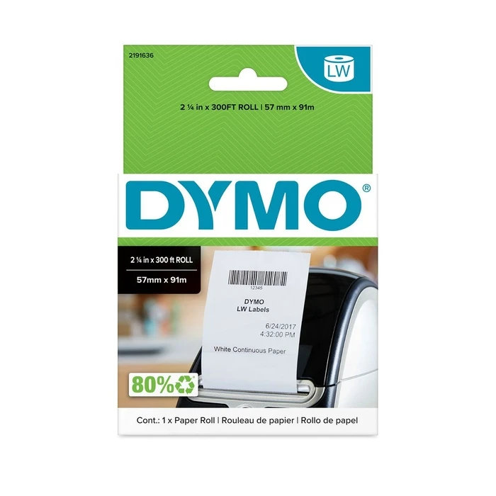 Ταινία Dymo LW-Bonrollen White 57x 91mm