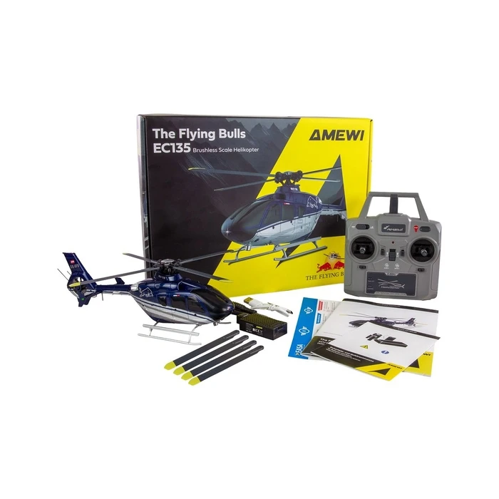 Τηλεκατευθυνόμενο Ελικόπτερο Amewi EC135 Li-Po Battery 400mAh Blue/Black