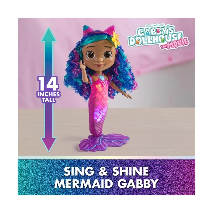 Κούκλα Spin Master Gabby's Dollhouse Movie: Sing & Shine Mermaid 'Gabby' (6074338)