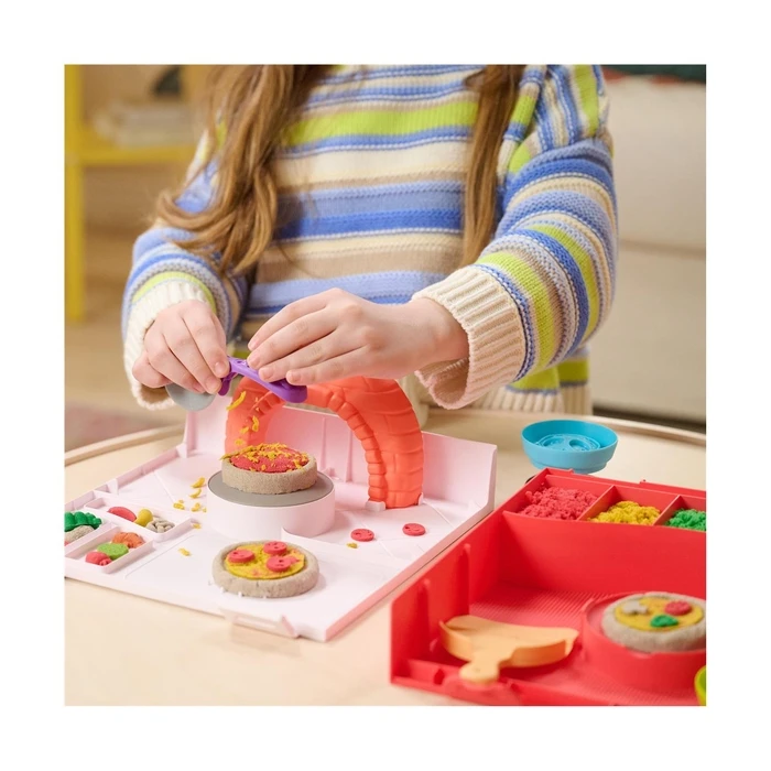 Παιχνίδι Κατασκευών Spin Master Kinetic Sand: Squish Pizza Set (6072551)