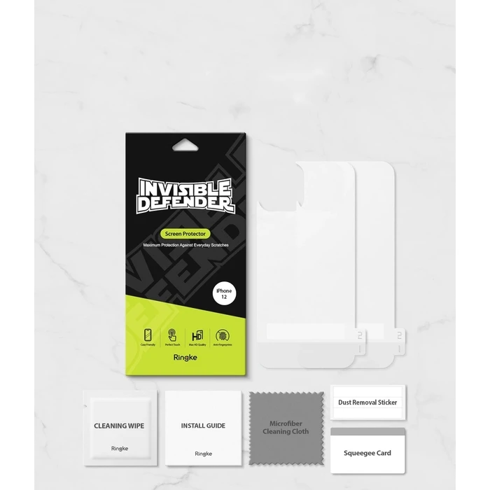 Ringke Invisible Defender Back Protector Matte Apple iPhone 12 Pro Max [2 PACK]
