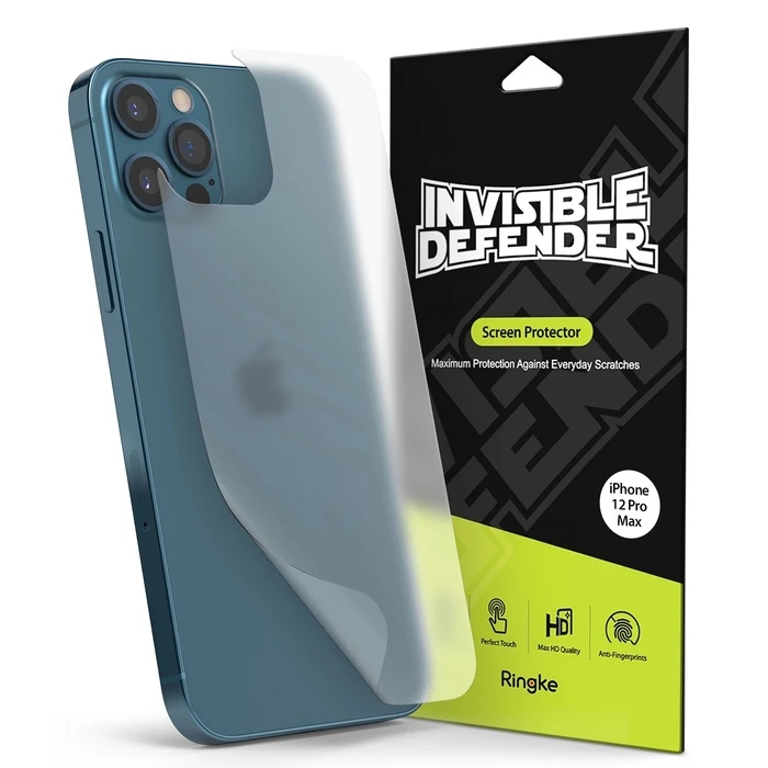 Ringke Invisible Defender Back Protector Matte Apple iPhone 12 Pro Max [2 PACK]
