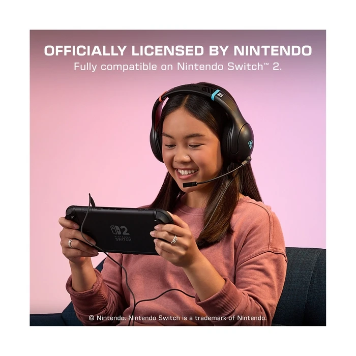 Gaming Headset Turtle Beach: Airlite Fit - Wired [Switch, Switch 2] - (Charcoal Black)