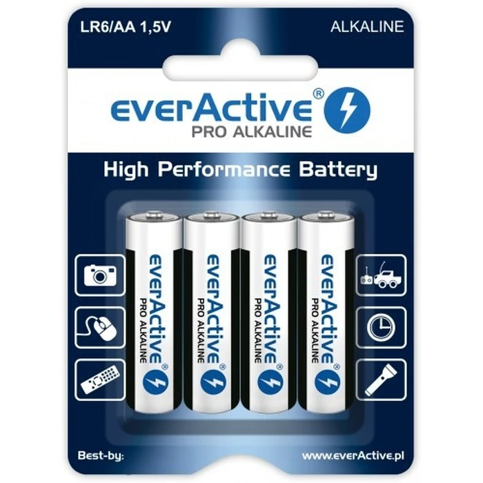 Αλκαλικές Μπαταρίες Everactive Pro LR6 AA - blister card - 4 pieces