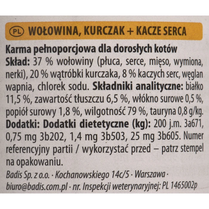 Υγρή Τροφή Γάτας Animonda Carny Adult Beef. chicken and duck hearts 400 g