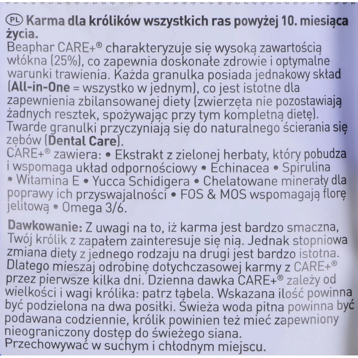 Τροφή Τρωκτικών Beaphar για κουνέλια 250g