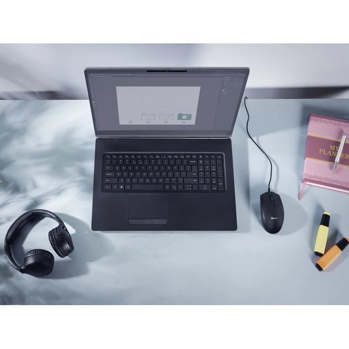 Ποντίκι Ενσύρματο Trust Basi Ambidextrous USB Type-A Optical 1200 DPI