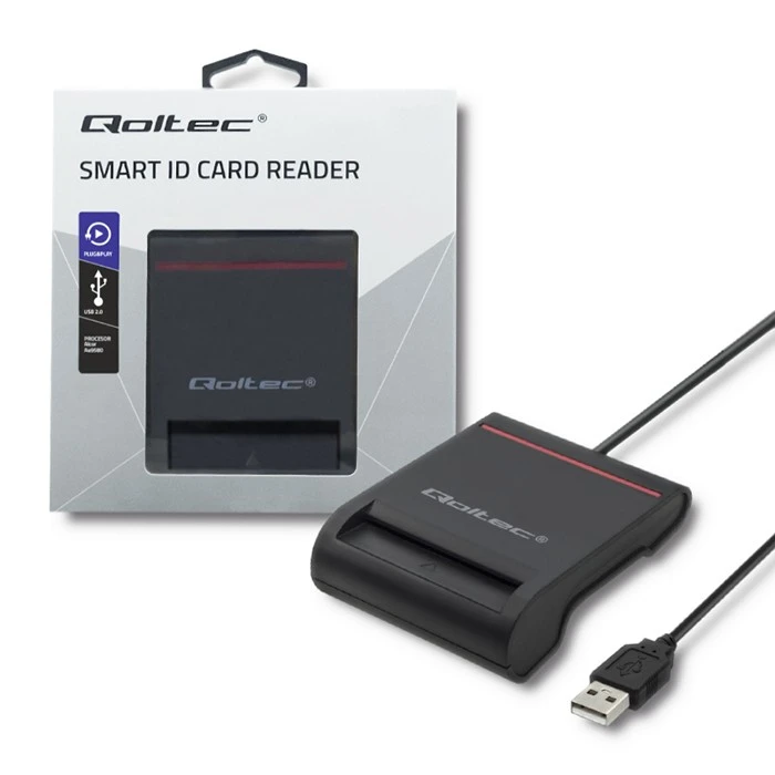 ID card scanner Qoltec Smart chip