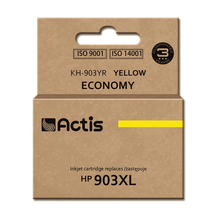 Μελάνι Συμβατό Actis KH-903YR for HP printer; HP 903XL T6M11AE Standard; 12 ml; yellow - New Chip