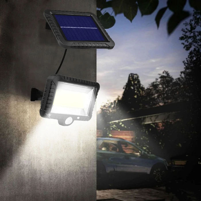 Προβολέας LED Maclean Energy MCE438 Solar with motion sensor, IP44, 5W, 400lm, 6000K cold white, 1300 mAh, 5.5V DC