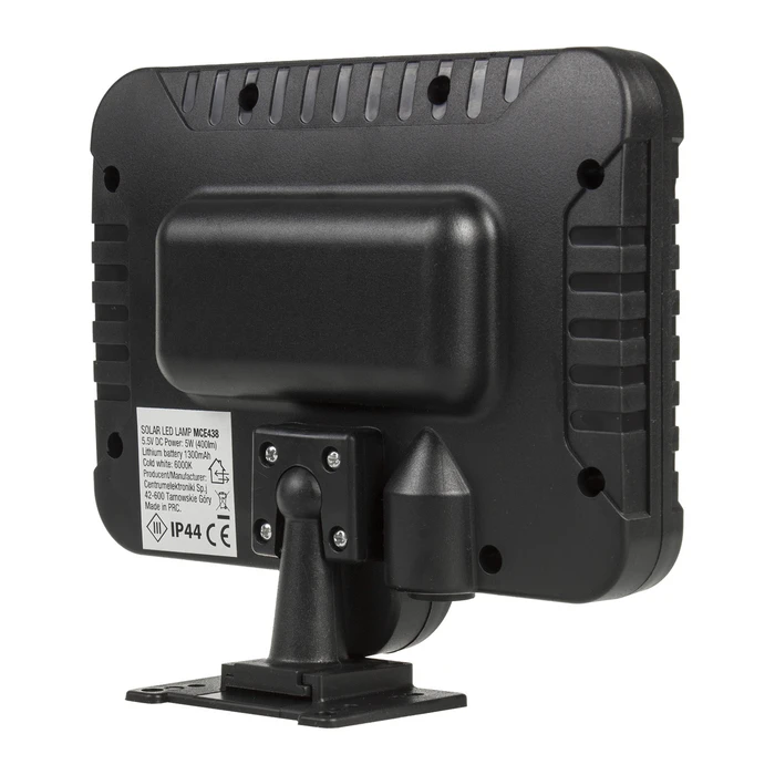 Προβολέας LED Maclean Energy MCE438 Solar with motion sensor, IP44, 5W, 400lm, 6000K cold white, 1300 mAh, 5.5V DC