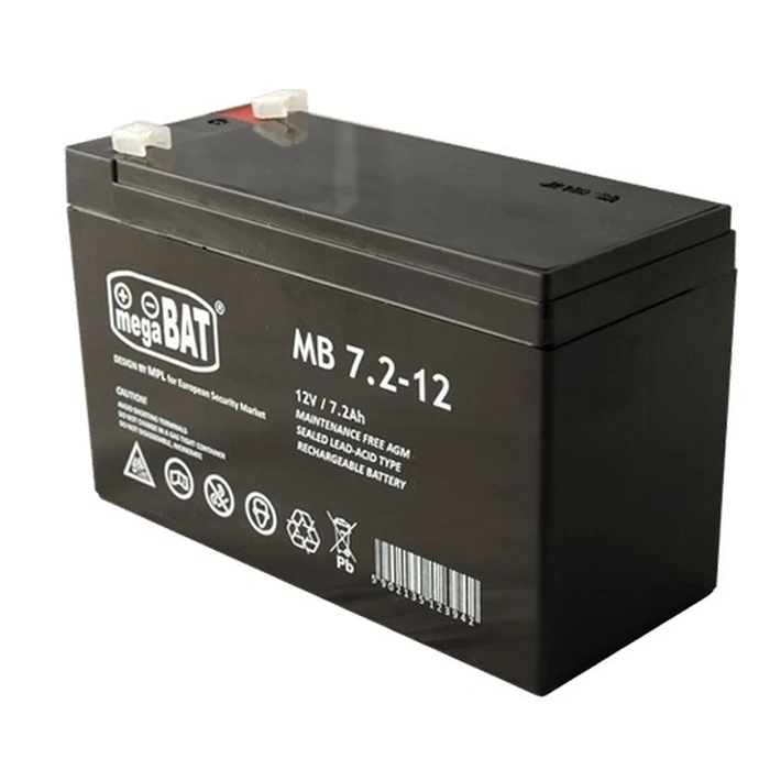 Μπαταρία UPS MPL megaBAT MB 7.2-12 Lead-acid VRLA AGM Maintenance-free 12 V 7,2 Ah Black