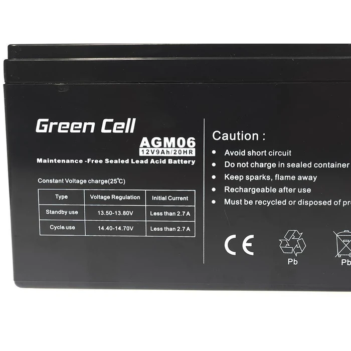Μπαταρία UPS Green Cell AGM06 Sealed Lead Acid (VRLA) 12 V 9 Ah