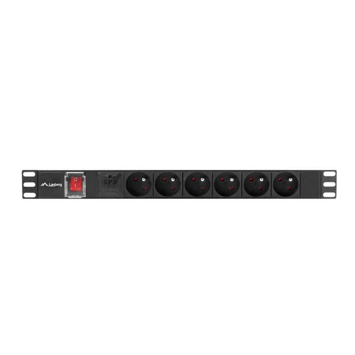 Πολύπριζο Rack Lanberg PDU RACK 19" (1U, 16A, 6X 230V PL, 2m)
