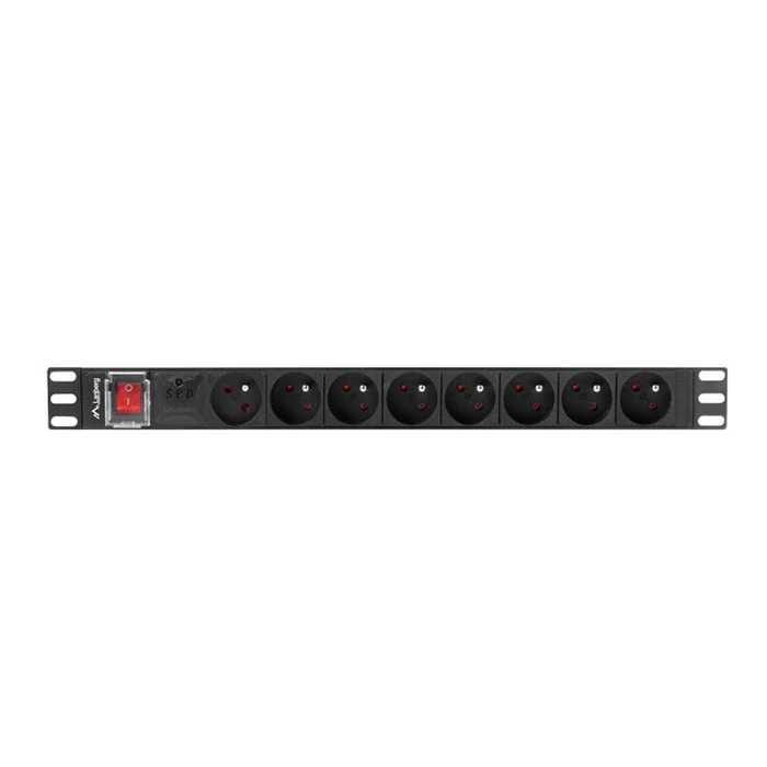 Πολύπριζο Rack Lanberg PDU RACK 19" (1U, 16A, 8X 230V PL, 2m)