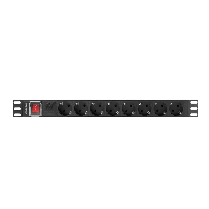 Πολύπριζο Rack Lanberg PDU RACK 19" (1U, 16A, 8X Shuko, 2m)
