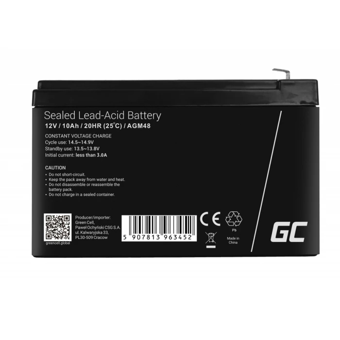 Μπαταρία UPS Green Cell AGM48 Sealed Lead Acid (VRLA) 12 V 10 Ah