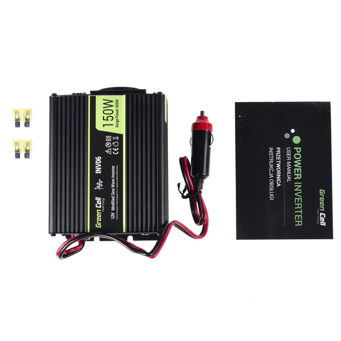 Inverter Αυτοκινήτου Green Cell INV06 Auto 150 W Black