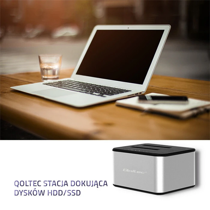 Docking Station Qoltec 5316 2x HDD / SSD 2.5 "/3.5" SATA USB 3.0 Clonning