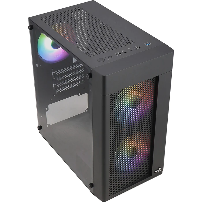 Κουτί Η/Υ Aerocool HEXFORMBKV2 Micro ATX PC 3 Fans FRGB Black