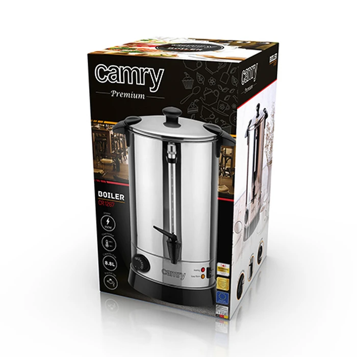 Βραστήρας Camry CR 1267 electric kettle 8.8 L 980 W Black, Stainless steel