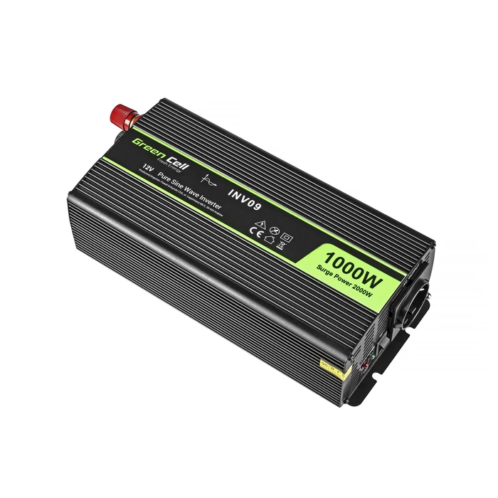 Inverter Αυτοκινήτου Green Cell INV09 Auto 1000 W Black