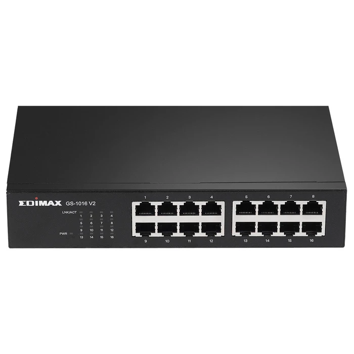 Network Switch Edimax GS-1016 V2 Managed Gigabit Ethernet (10/100/1000) Black