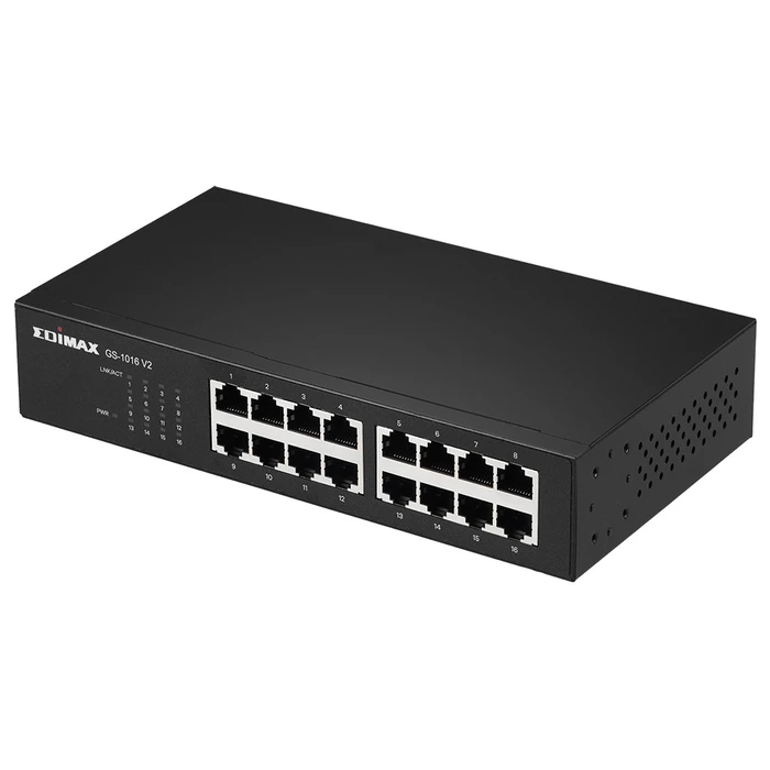 Network Switch Edimax GS-1016 V2 Managed Gigabit Ethernet (10/100/1000) Black