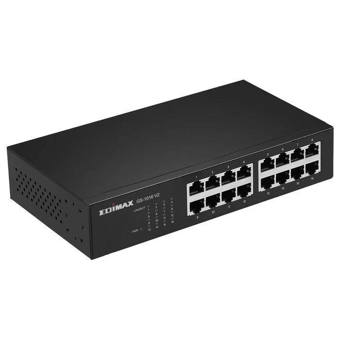 Network Switch Edimax GS-1016 V2 Managed Gigabit Ethernet (10/100/1000) Black