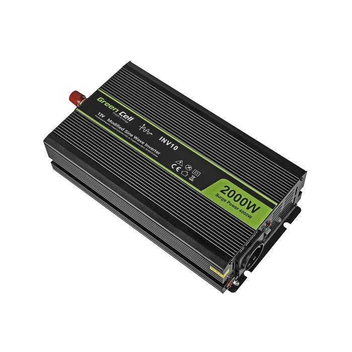 Inverter Αυτοκινήτου Green Cell INV10 Auto 2000 W Black