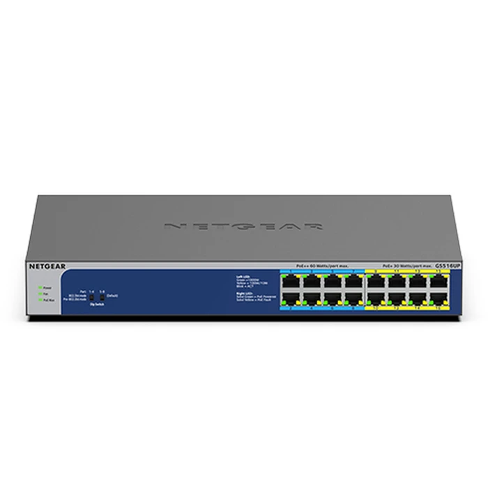 Network Switch Netgear GS516UP Unmanaged Gigabit Ethernet (10/100/1000) (PoE) Grey