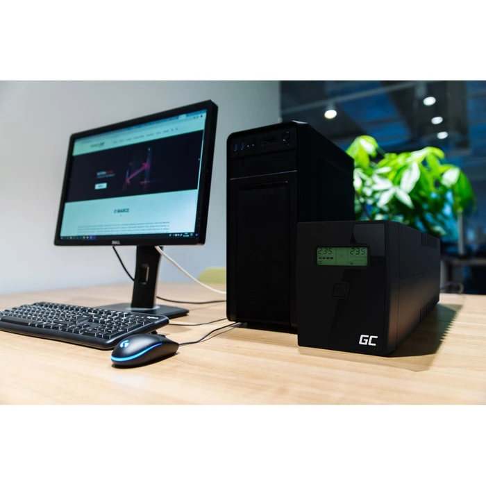 UPS Green Cell UPS01LCD Line-Interactive 600 VA 360 W 2 AC outlet(s)