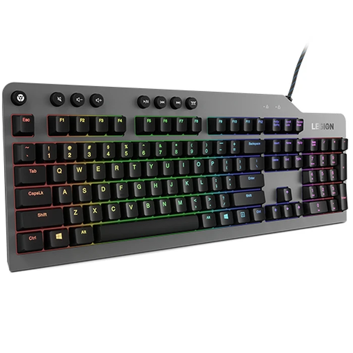 Gaming Πληκτρολόγιο Ενσύρματο Lenovo Legion K500 USB QWERTY US English Black, Grey