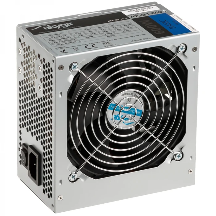 Τροφοδοτικό 600W Akyga AK-B1-600 20+4 pin ATX ATX Gray
