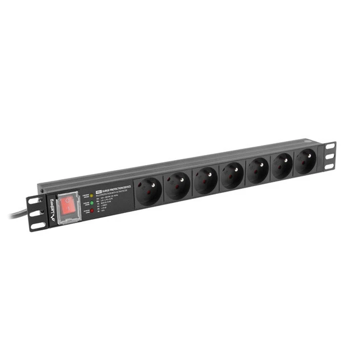 Πολύπριζο Για Καμπίνα Δικτύου Lanberg PDU 19" (1U, 16A, 7X 230V PL, 2m)