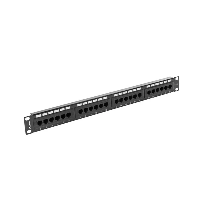 Patch Panel Lanberg 24 port 1U Cat.5e UTP Black PPU5-1024-B