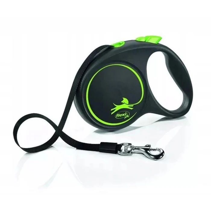 Λουράκι Σκύλου Flexi Automatic Black Design M, 5 m, green