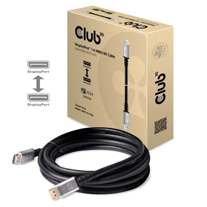 Καλώδιο DisplayPort Club 3D 1.4 HBR3 8K M/M 4m
