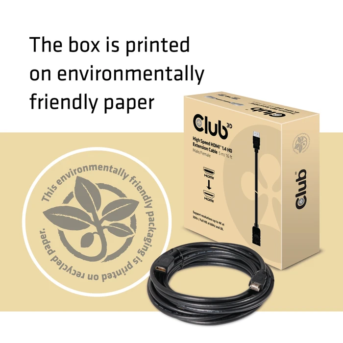 Καλώδιο HDMI Club 3D High Speed HDMI 1.4 HD Extension 5m/16ft Male/Female