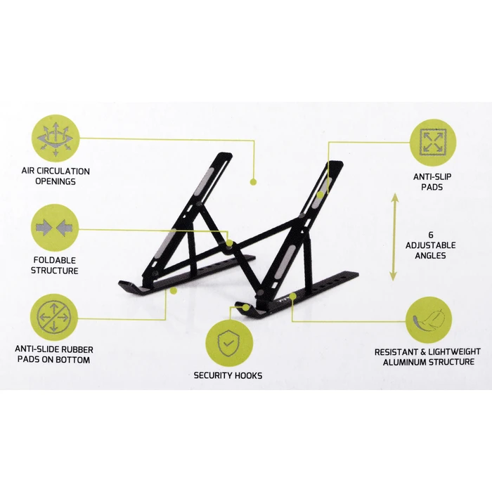 Βάση Laptop Port Designs 901107 39.6 cm (15.6") Black