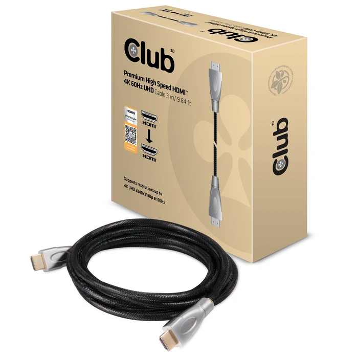 Καλώδιο HDMI Club 3D 2.0 3Meter UHD 4K/60Hz 18Gbps Certified Premium High Speed