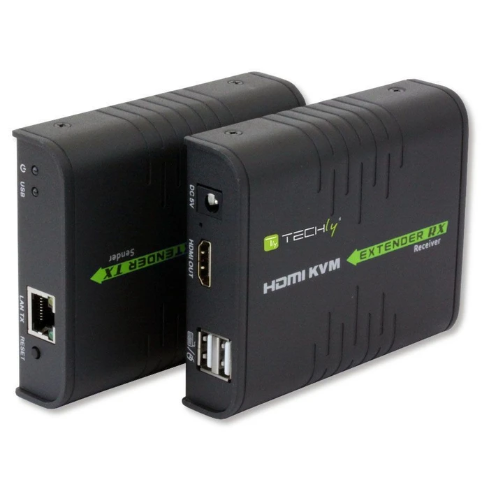 KVM Extender Techly IDATA HDMI-KVM2 Transmitter & receiver