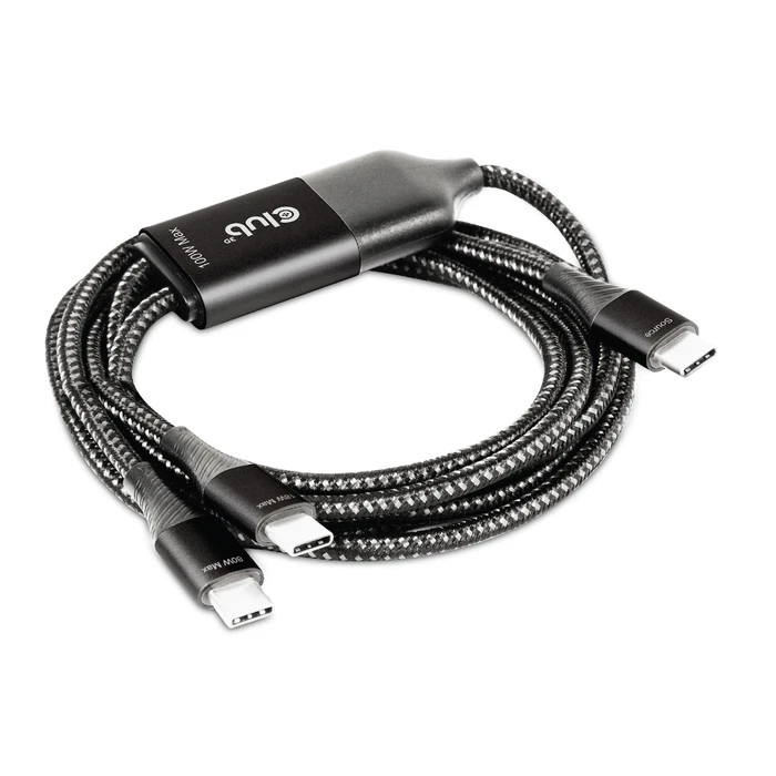 Καλώδιο USB Club 3D CAC-1527 USB Type-C, Y charging to 2x USB Type-C max. 100W, 1.83m