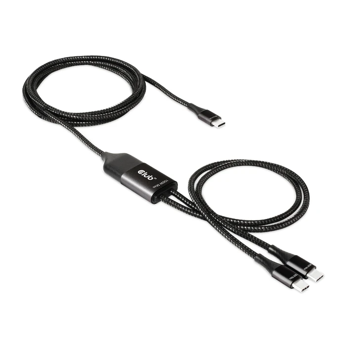 Καλώδιο USB Club 3D CAC-1527 USB Type-C, Y charging to 2x USB Type-C max. 100W, 1.83m