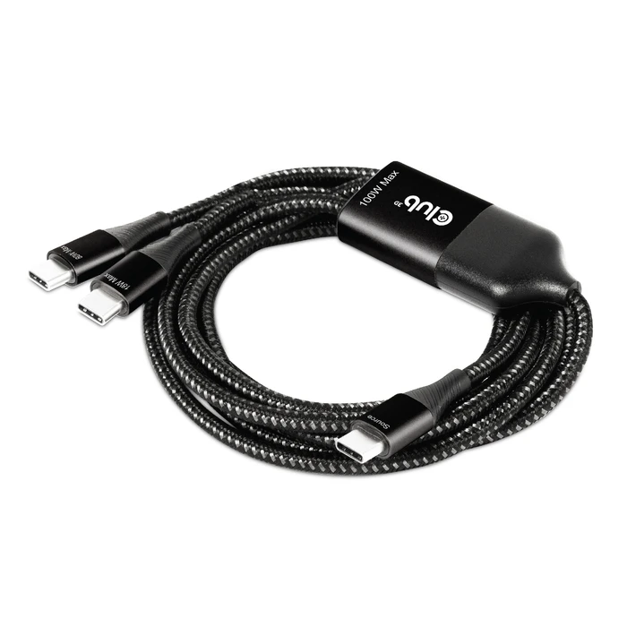 Καλώδιο USB Club 3D CAC-1527 USB Type-C, Y charging to 2x USB Type-C max. 100W, 1.83m