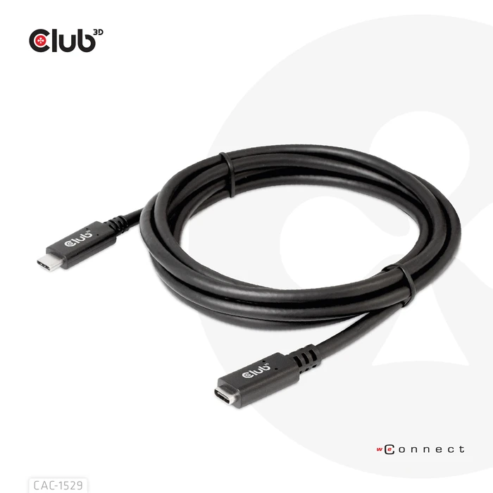 Καλώδιο USB Club 3D CAC-1529 USB Gen1 Type-C 5Gbps 60W(20V/3A) 4K60Hz M/F 2m